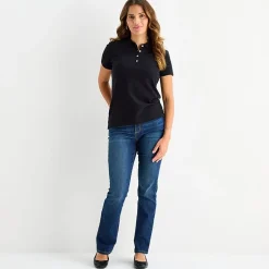 St. John's Bay Womens Short Sleeve Polo Shirt