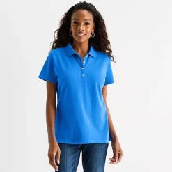 St. John's Bay Womens Short Sleeve Polo Shirt