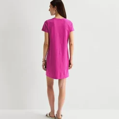 St. John's Bay Womens Short Sleeve T-Shirt Dress