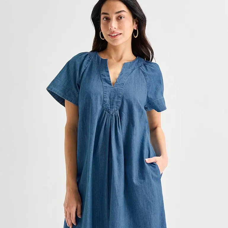 St. John's Bay Womens Short Sleeve Sheath Dress