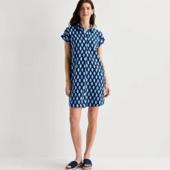 St. John's Bay Womens Short Sleeve Striped Sheath Dress