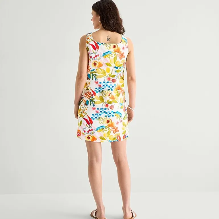 St. John's Bay Womens Square Neck Sleeveless Shift Dress