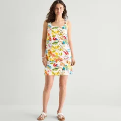 St. John's Bay Womens Square Neck Sleeveless Shift Dress