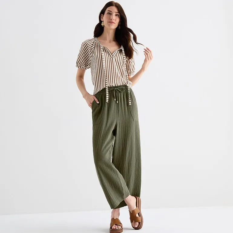 St. John's Bay Womens Straight Cropped Pant