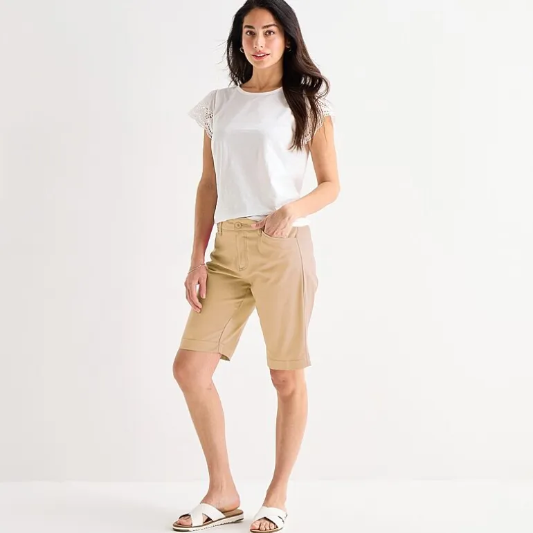 St. John's Bay Womens 11" Tall Bermuda Short