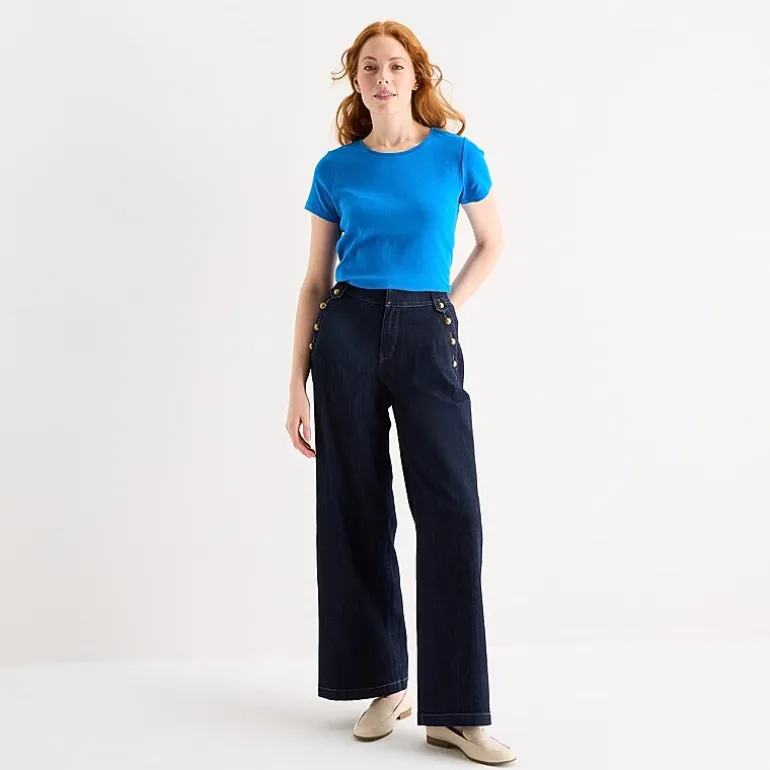 St. John's Bay Womens Tall Crew Neck Short Sleeve T-Shirt