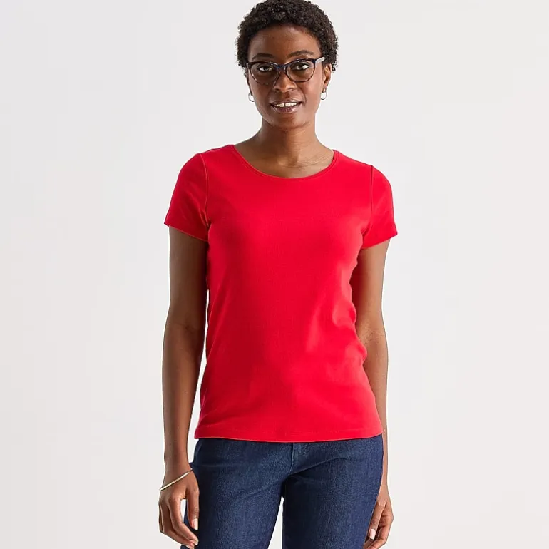 St. John's Bay Womens Tall Crew Neck Short Sleeve T-Shirt