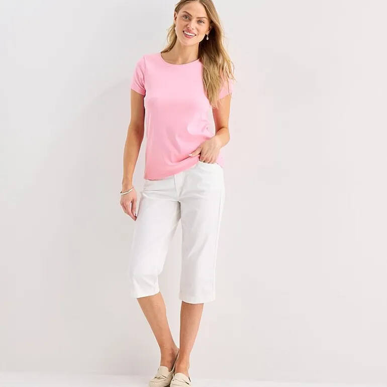 St. John's Bay Womens Tall Crew Neck Short Sleeve T-Shirt