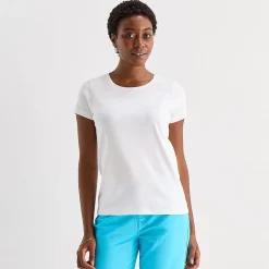 St. John's Bay Womens Tall Crew Neck Short Sleeve T-Shirt