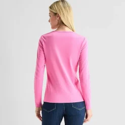 St. John's Bay Womens Tall Crew Neck Long Sleeve T-Shirt