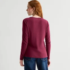 St. John's Bay Womens Tall Crew Neck Long Sleeve T-Shirt