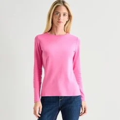 St. John's Bay Womens Tall Crew Neck Long Sleeve T-Shirt