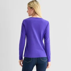 St. John's Bay Womens Tall Crew Neck Long Sleeve T-Shirt