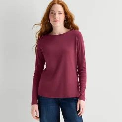 St. John's Bay Womens Tall Crew Neck Long Sleeve T-Shirt