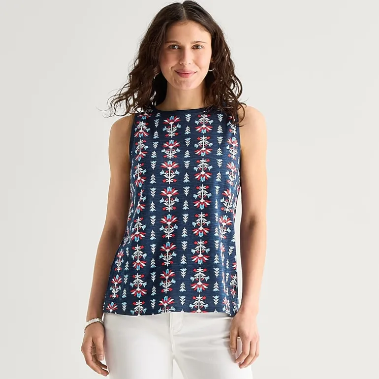 St. John's Bay Womens Tall Crew Neck Sleeveless Tank Top