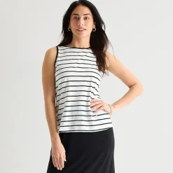 St. John's Bay Womens Tall Crew Neck Sleeveless Tank Top
