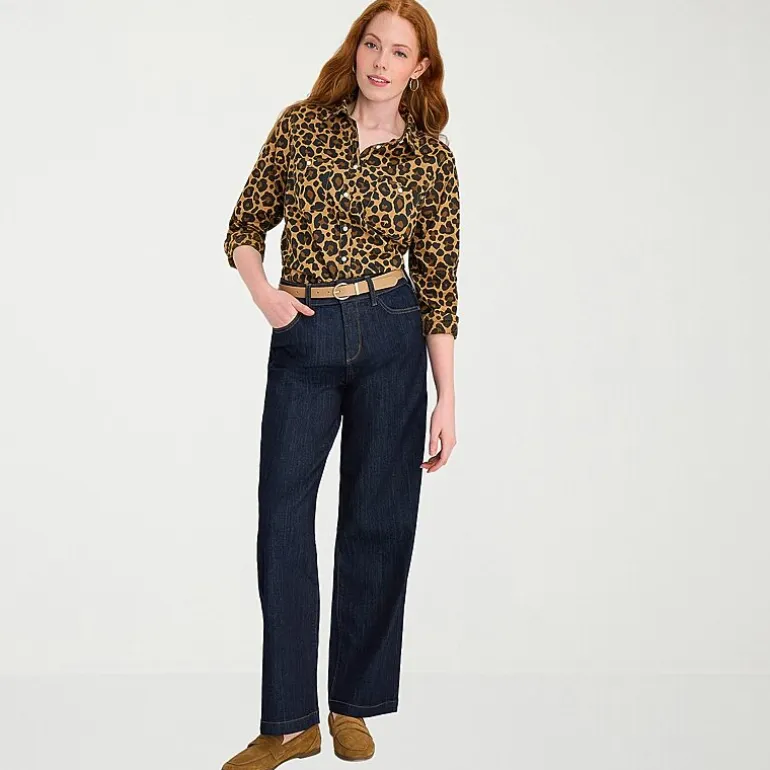 St. John's Bay Womens Tall Cuffed Long Sleeve Regular Fit Button-Down Shirt