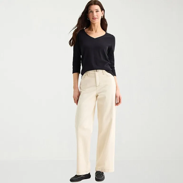 St. John's Bay Womens Tall High Rise Wide Leg Jean