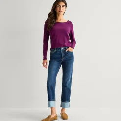 St. John's Bay Womens Tall High Rise Straight Leg Jean