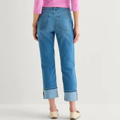 St. John's Bay Womens Tall High Rise Straight Leg Jean