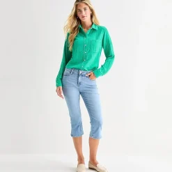 St. John's Bay Womens Tall Mid Rise Capri Jean