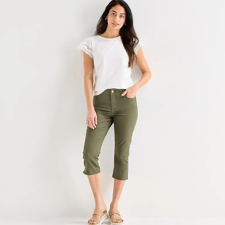 St. John's Bay Womens Tall Mid Rise Capri Jean