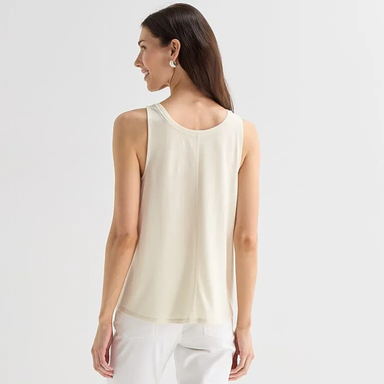 St. John's Bay Womens Tall Round Neck Sleeveless Tank Top