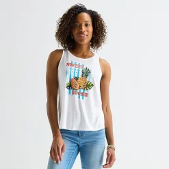 St. John's Bay Womens Tall Round Neck Sleeveless Tank Top