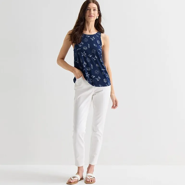St. John's Bay Womens Tall Round Neck Sleeveless Tank Top