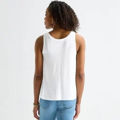 St. John's Bay Womens Tall Round Neck Sleeveless Tank Top