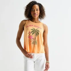St. John's Bay Womens Tall Round Neck Sleeveless Tank Top