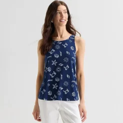St. John's Bay Womens Tall Round Neck Sleeveless Tank Top