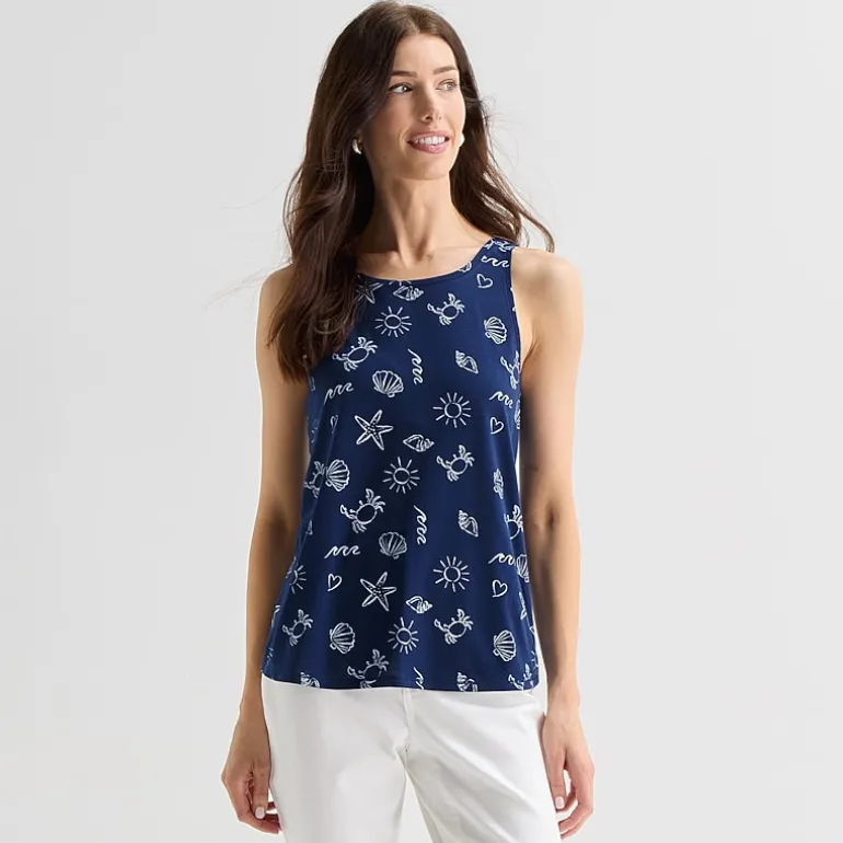 St. John's Bay Womens Tall Round Neck Sleeveless Tank Top