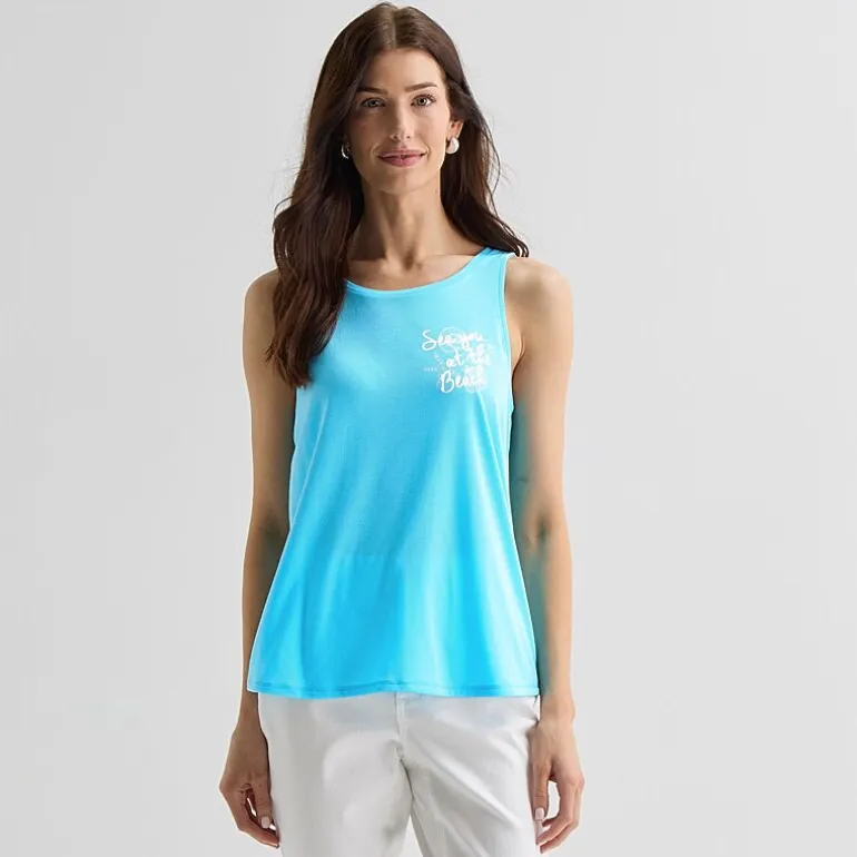 St. John's Bay Womens Tall Round Neck Sleeveless Tank Top