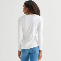 St. John's Bay Womens Tall V Neck Long Sleeve T-Shirt