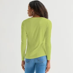 St. John's Bay Womens Tall V Neck Long Sleeve T-Shirt