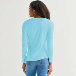 St. John's Bay Womens Tall V Neck Long Sleeve T-Shirt