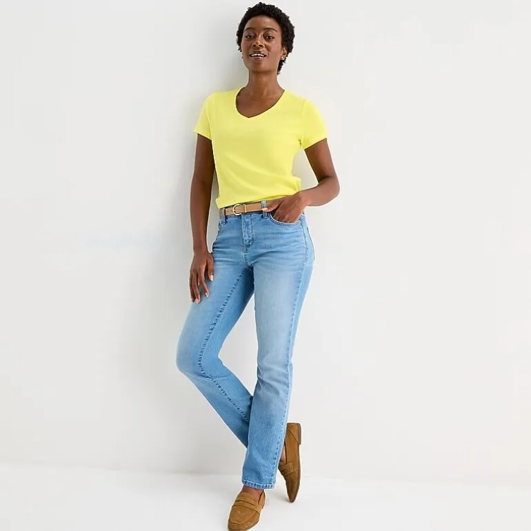 St. John's Bay Womens Tall V Neck Short Sleeve T-Shirt
