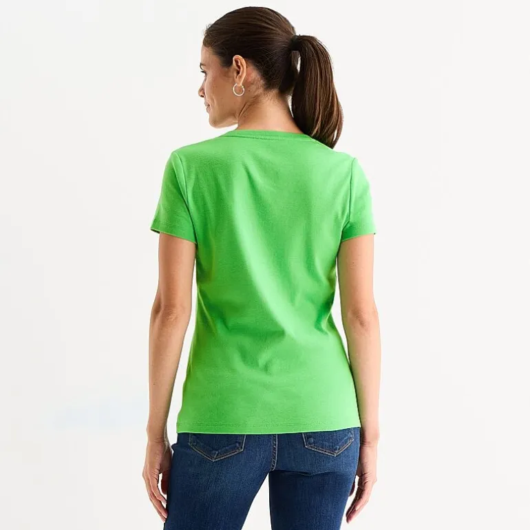 St. John's Bay Womens Tall V Neck Short Sleeve T-Shirt