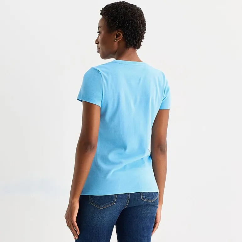 St. John's Bay Womens Tall V Neck Short Sleeve T-Shirt