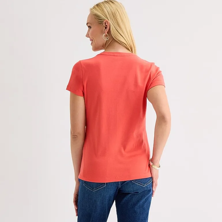St. John's Bay Womens V Neck Short Sleeve T-Shirt
