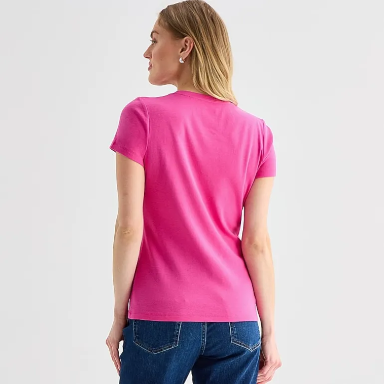 St. John's Bay Womens V Neck Short Sleeve T-Shirt