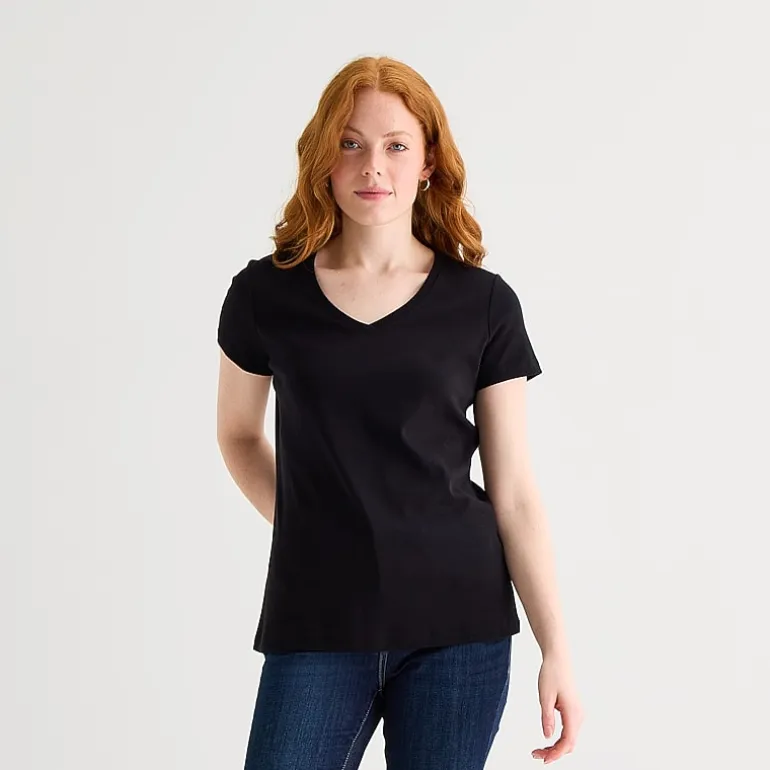 St. John's Bay Womens V Neck Short Sleeve T-Shirt