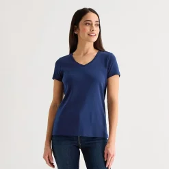 St. John's Bay Womens V Neck Short Sleeve T-Shirt