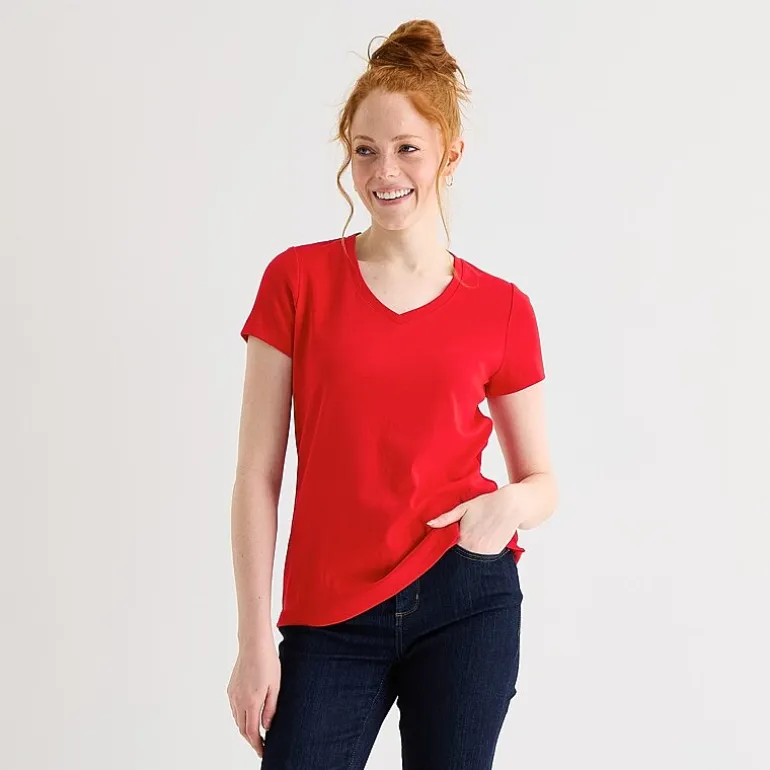 St. John's Bay Womens V Neck Short Sleeve T-Shirt