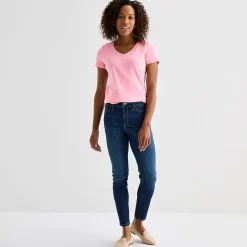 St. John's Bay Womens V Neck Short Sleeve T-Shirt