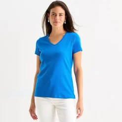 St. John's Bay Womens V Neck Short Sleeve T-Shirt