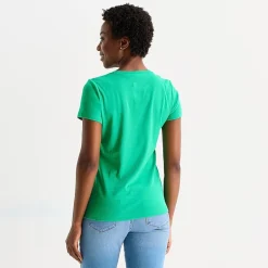 St. John's Bay Womens V Neck Short Sleeve T-Shirt