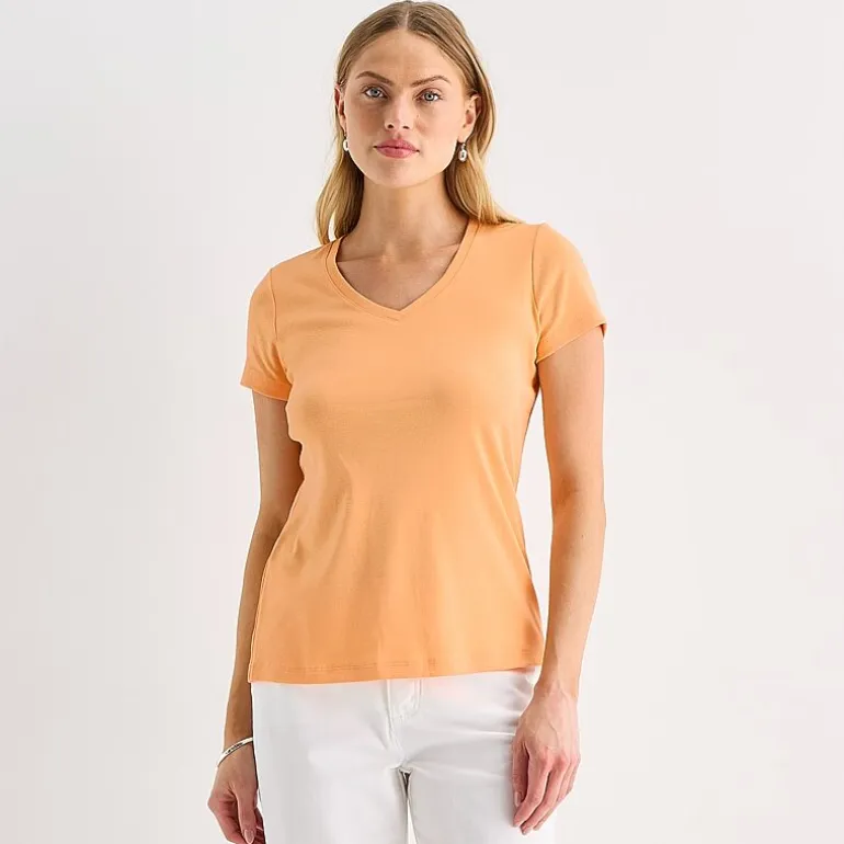 St. John's Bay Womens V Neck Short Sleeve T-Shirt