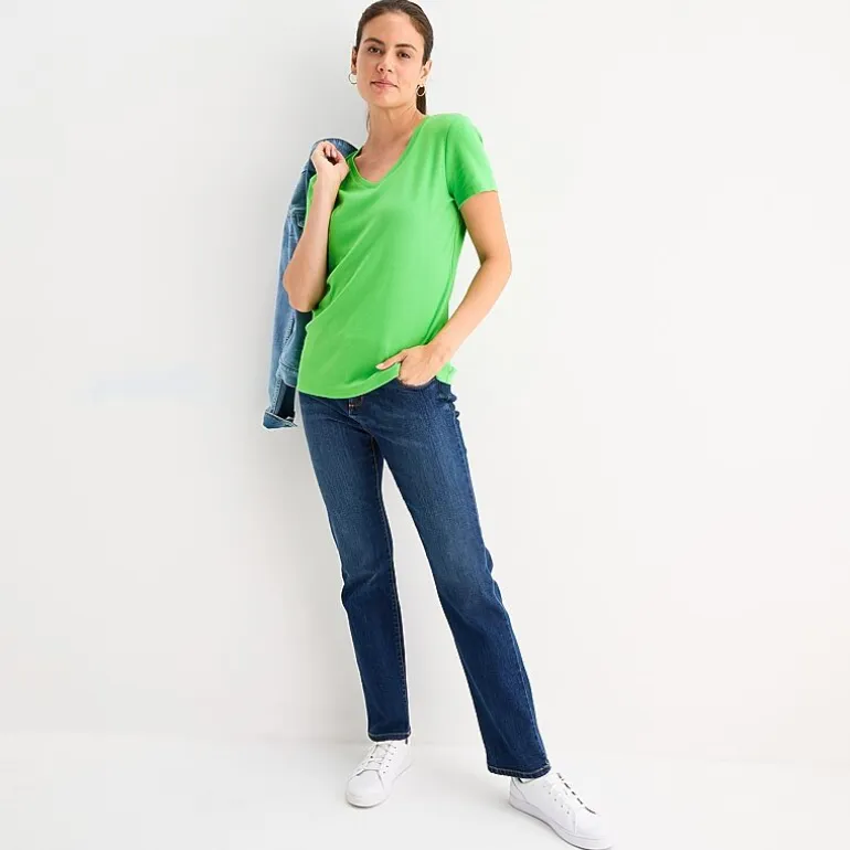 St. John's Bay Womens V Neck Short Sleeve T-Shirt